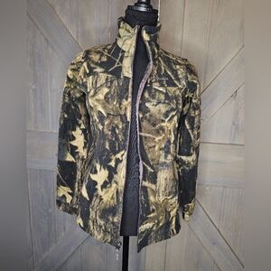 Columbia Fleece Full Zip Camo Jacket Boys Size Large